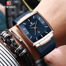 REWARD Ultra-thin Square Quartz Watch Men Watches relogio masculino Top Luxury Wrist Watches Steel Waterproof Male Clock 2024 - buy cheap
