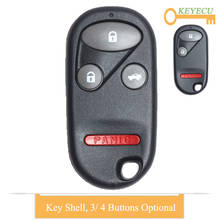 Keyecu capa de chave de carro com controle remoto, para honda accord s2000 civic odyssey preheadphones informações, fob 2 + 1 3 + 1 3 4 botões 2024 - compre barato