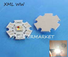 Cree xlight-emissor de led colorido branco quente xm-l rgbw rgb, com 4 chips, 20mm, placa pcb estrela 2024 - compre barato