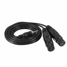 Cable Dual hembra XLR a 3,5mm TRS de Audio equilibrado Y, 1/8 pulgadas, 3,5mm, macho/hembra, divisor de enchufe, Cables de micrófono de plomo 2024 - compra barato