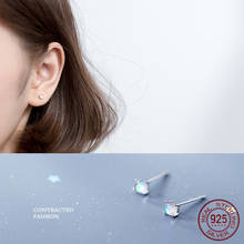 La Monada Color Gradient Earings Studs 925 Sterling Silver Fine Jewelry Minimalist Stud Earrings For Women Silver 925 Korean 2024 - buy cheap