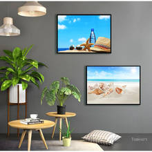 Canvas Paintings Shell Drift Bottle Prints Beach View Wall Art Modular Picture Sea Star Conch Wall Decor Artwork Giclee Painting 2024 - buy cheap