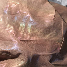 Holographic Rainbow Chiffon Fabric Reflective Gradient Ombre for Fashion Han Chinese Costume Scarf Curtain Clothing for Summer 2024 - buy cheap