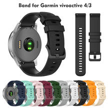 Correa de silicona para reloj Garmin Vivoactive 4s, 3, 4 y Huawei Watch GT2 Pro, bandas de repuesto de 18mm, 20mm, 22mm, negro 2024 - compra barato