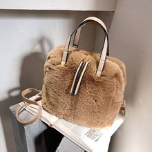 2020 Winter New Women Handbags Shoulder Bags Soft Plush Lady Crossbody Bag Fashion Shopper Tote Bags Female Top-Handle Bag Purse 2024 - buy cheap