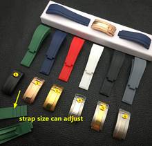 Top quality Black Green Red gray 20mm 21mm Silicone Rubber Watchband For Role strap Daytona Submariner GMT OYSTERFL watch band 2024 - buy cheap