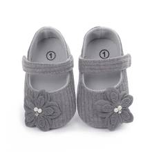 Zapatos de punto para bebé recién nacido, mocasines de Princesa con flores bonitas, zapatos suaves sólidos 2024 - compra barato