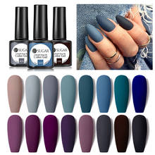 UR SUGAR 7.5ML Dark Blue Matte Top Coat Color UV Nail Gel Polish Semi Permanent Soak Off UV LED Gel Nail Gel Nail Art DIY Design 2024 - buy cheap