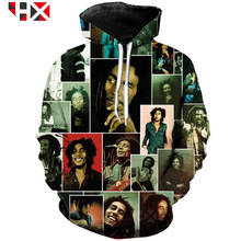 2021 Newest Rock Reggae BOB Marley Face Smile 3D Print Harajuku Sweatshirt Hooded Hoodie Unisex Casual Style Pullover Tops HX206 2024 - buy cheap
