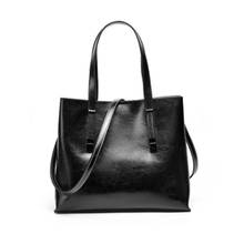 Autumn/winter new handbag European and American fashion shoulder bag retro oil wax classic leather bag for ladies 2024 - buy cheap