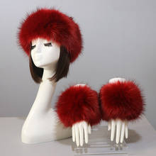 Faux Fur Headbands And Cuffs Set Autumn Winter Coat Jacket Fur Cuffs Fluffy Fuzzy Fur Headband And Cuffs Head Hair Accessories 2024 - buy cheap