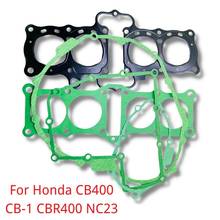 1 Set Motorcycle Full Cylinder Head Crankcase Stator Cover Gasket Kit Motorbike Engine Parts For Honda CBR400 NC23 CB400 CB-1 2024 - buy cheap