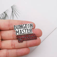 Эмалированная брошь DnD Dungeon Master в стиле панк, брошка для одежды D20, Значки для ролевых игр, ювелирные изделия для любителей 2024 - купить недорого