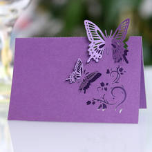 50pcs Popular Laser Cut Butterfly Shape Place Cards Wedding Name Cards For Wedding Party Table Decoration Wedding Decor 2024 - buy cheap
