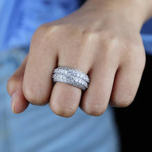 Высокое качество, оптовая продажа, Женское Обручальное кольцо с блестками 5A cz, роскошное обручальное кольцо, ювелирные изделия для женщин, серебряные ювелирные изделия 2024 - купить недорого
