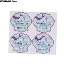 40pcs/pack Mermaid Sticker Thank You Sea  Label Shell Mermaid Party  Birthday Party Favors Decorations 2024 - buy cheap