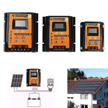 ШИМ-контроллер солнечной зарядки 12 В 24 В 70а, регулятор жк-дисплея, выход USB для литиевой и свинцово-кислотной батареи 2024 - купить недорого