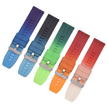 Fluororubber Watch Strap 22mm Silicone Rubber Bracelet Gradient colorful Bracelet Quick Release Spring Bar Watchband 2024 - buy cheap