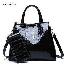 OLSITTI Retro High Quality Large Capacity Shoulder Bags for Women 2021 Crocodile Pattern Pu Leather Casual Ladies Handbags Sac 2024 - buy cheap