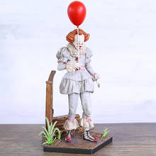 Boneco de pvc stephen king, estatueta de brinquedo em tamanho 1/10 para arte em estilo pennywise, ediom 2024 - compre barato