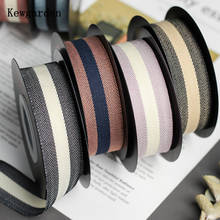 Kewgarden Gift Packing Webbing 1" 25mm DIY Hair Bow Brooch Accessories Stripe Satin Ribbon Handmade Tape Riband 10 Yards 2024 - buy cheap