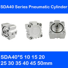 SDA40*25, 40mm Bore Compact Air Cylinders Dual Action Air Pneumatic Cylinder SDA40X25,SDA40X30,SDA40X40,SDA40X50 2024 - buy cheap