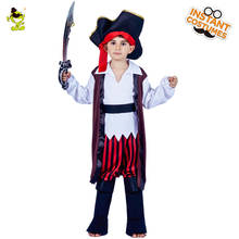 Boy Cool Pirate Costume Child Halloween Fancy Dress Kids Buccaneer Pirate Outfits Cosplay Party Costume 2024 - buy cheap