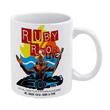 Ruby rhod live! Caneca de café branca, xícara de café da tarde, chá, natal, caneca de cerâmica de 330ml para café o quinto 2000-6000 wfamília 2024 - compre barato