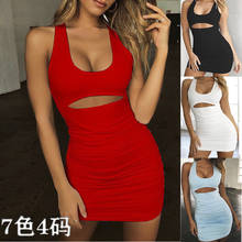Sexy Shoulder Backless Bandage Party Dresses for Women Ruched Club White Black Fashion Mini Bodycon Summer Club Dress Vestidos 2024 - buy cheap