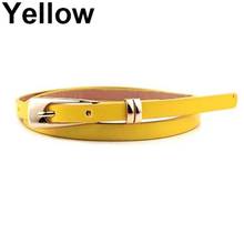 Belts Women's Fashion Candy Color Faux Leather Buckle Skinny Belt Thin Waistband Sash Vintage Strap Female  Belt For Jean Pants 2024 - buy cheap