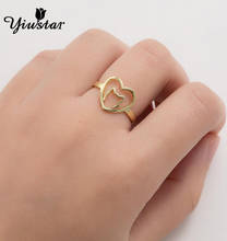 Yiustar кольца с принтом кота лапы для женщин милые женские кольца милые для девочек Подарки на вечеринку кольца для женщин Ювелирное кольцо 2024 - купить недорого