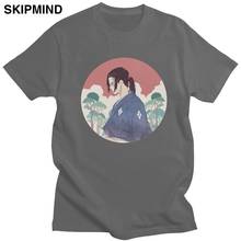 Trendy Samurai Champloo T-shirt for Men Short Sleeved Retro Anime Manga Mugen Tee Tops Round Neck Summer Cotton T Shirt Clothes 2024 - buy cheap