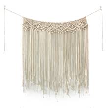 Cortina colgante de pared de macramé, telón de estilo bohemio, tapiz de pared tejido, decoración de arte bohemio para el hogar, tapiz hecho a mano 2024 - compra barato