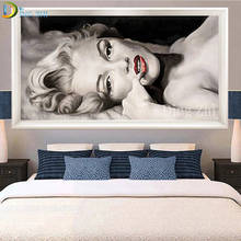 Pintura de diamante 5D DIY, arte de pared Sexy de Marilyn Monroe, bordado de mosaico completo cuadrado/redondo, punto de cruz, decoración del hogar, nuevo de 2021 2024 - compra barato
