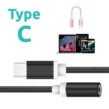 Type C 3.5 Jack Earphone USB C to 3.5mm AUX Headphones Adapter Audio cable For Huawei V30 mate 20 P30 pro Xiaomi Mi 10 9 2024 - buy cheap