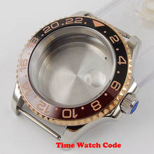 41 мм часы Parnis чехол fit ETA 2836 Miyota 8215 Mingzhu 2813 автоматический механизм розовый золотой край сапфировое стекло керамический ободок 2024 - купить недорого