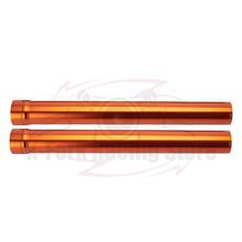 Tubos de horquilla exterior delantera, Color naranja, par para KT DUK 390 DUK 125 DUK 250 2017-2019 2018 480mm/18,90 pulgadas, novedad 2024 - compra barato