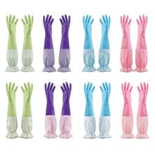 EZLIFE-guantes de látex para lavar platos, manoplas gruesas de manga larga para cocina, limpieza, KLZ1154, A3H4 2024 - compra barato