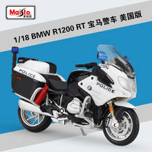 Maisto 1:18 BMW R1200 RT полицейский мотоцикл из металлического сплава для езды по дорогам модель B375 2024 - купить недорого