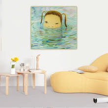 Citon yoshitomo nara "mais profundo do que uma poça" pintura a óleo da arte da lona arte poster imagem de fundo decoração da parede para casa 2024 - compre barato