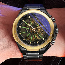 Pulsera hombre 2020 vencedor luxo marca superior preto aço inoxidável relógio automático à prova dwaterproof água esportes relógios de pulso mecânicos 2024 - compre barato