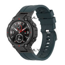 Para Huami Amazfit T-Rex Pro pulseira de relógio inteligente pulseira esportiva de silicone macio com acessórios adaptadores especiais de metal 2024 - compre barato