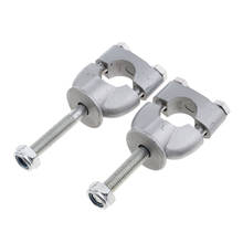 Silver 7/8' 22mm Motorcycle Handle Bar Mount Risers Clamp for ATV Dirt Bike 2024 - buy cheap