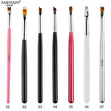 French Gradient Half Moon Smile Flat Nail Art Brush Pen UV Gel Extension Builder Manicure Drawing Painting Tips  Manicure Tool 2024 - buy cheap