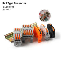 Conector de Cable rápido tipo carril Din 100, bloque de terminales de Cable Conductor de empalme compacto, en lugar de UK2.5B, 5/10/30/50/211 Uds. 2024 - compra barato