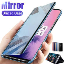 Smart Flip Mirror Case for OPPO Reno 4Z Plating Leather Phone Cases for OPPO Reno 4 Lite 4F Realme X7 C11 C15 C17 7i Back Cover 2024 - buy cheap