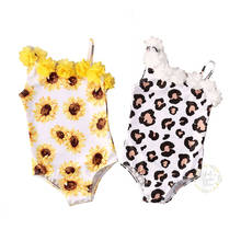 6M-5Y Toddler Infant Baby Kid Girls Flower Swimsuit One Pieces Sunflower Leopard Swimwear Bathing Suit  Beachwear Bodysuit 2024 - buy cheap