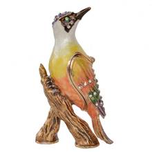 Woodpecker Trinket Box Crystals Bejeweled Bird Jewelry Box Birthday Gift 2024 - buy cheap
