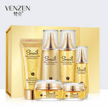 24K Gold Snail Skin Care Set 6PCS With Box Face Toner Essence Cream Nicotinamide Anti-Aging Serum Facial Cleanser Kit For Womens 2024 - buy cheap