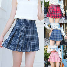 Women Plaid High Waist Tennis Skirt Flared Pleated School Short Skirt Summer Fashion Tight Preppy Style Girls Mini Pleated Skirt 2024 - buy cheap